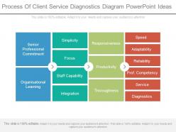 Process of client service diagnostics diagram powerpoint ideas