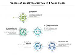 Process of employee journey in 5 gear pieces