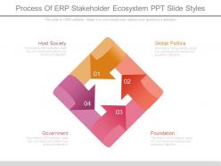 Process of erp stakeholder ecosystem ppt slide styles