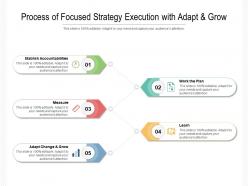 Process of focused strategy execution with adapt and grow