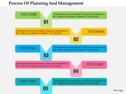 Process of planning and management flat powerpoint design