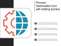 Process optimization icon with setting symbol