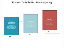 Process optimization manufacturing ppt powerpoint presentation professional images cpb