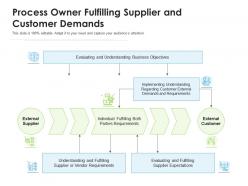 Process owner fulfilling supplier and customer demands