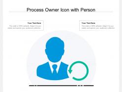 Process owner icon with person