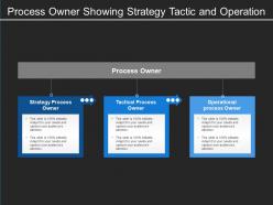 Process owner showing strategy tactic and operation