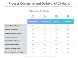Process ownership and delivery raci matrix
