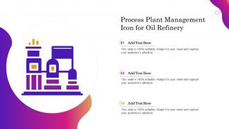 Process Plant Management Icon For Oil Refinery