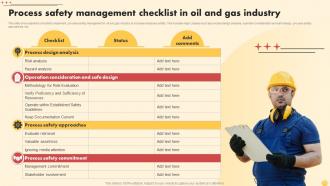 Process Safety Management Checklist In Oil And Gas Industry