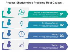 Process shortcomings problems root causes analysis implement changes