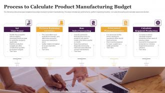 Process To Calculate Product Manufacturing Budget