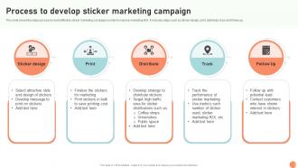 Process To Develop Sticker Broadcasting Strategy To Reach Target Audience Strategy SS V