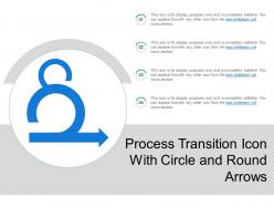 Process transition icon with circle and round arrows