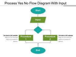 Process yes no flow diagram with input