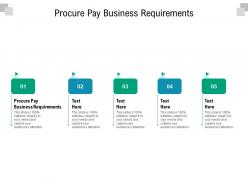 Procure pay business requirements ppt powerpoint presentation slides designs download cpb