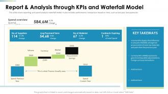 Procurement Analysis Report And Analysis Through KPIS And Waterfall Model Ppt Icons