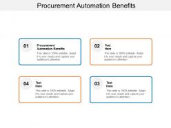 Procurement automation benefits ppt powerpoint presentation portfolio cpb