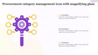 Procurement Category Management Icon With Magnifying Glass