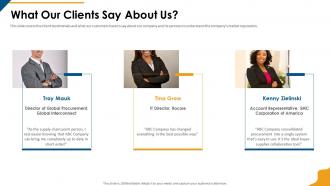 Procurement company profile what our clients say about us