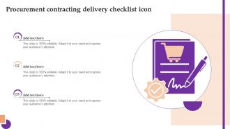 Procurement Contracting Delivery Checklist Icon