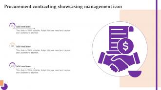 Procurement Contracting Showcasing Management Icon