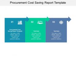 Procurement cost saving report template ppt presentation model files cpb