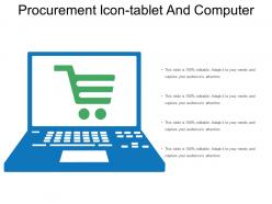 Procurement icon tablet and computer
