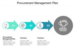 Procurement management plan ppt powerpoint presentation layouts cpb