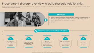 Procurement Negotiation Strategies Procurement Strategy Overview To Build Strategic Strategy SS V