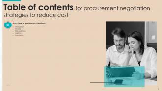 Procurement Negotiation Strategies to Reduce Cost Strategy CD V Editable Compatible