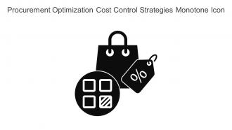 Procurement Optimization Cost Control Strategies Monotone Icon In Powerpoint Pptx Png And Editable Eps Format