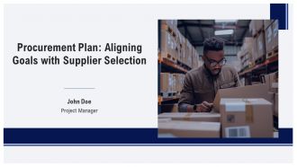Procurement Plan Aligning Goals With Supplier Selection PPT Graphics AT
