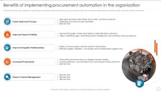 Procurement Process Automation Benefits Of Implementing Procurement Automation