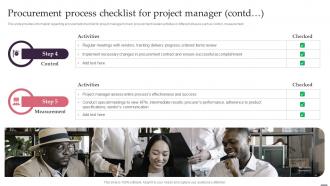 Procurement Process Checklist For Project Manager Effective Management Project Leaders