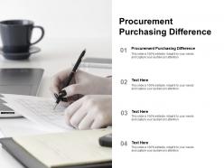 Procurement purchasing difference ppt powerpoint presentation infographic template inspiration cpb