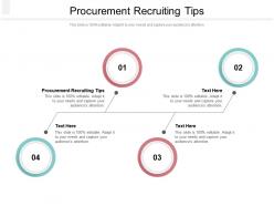 Procurement recruiting tips ppt powerpoint presentation file guidelines cpb