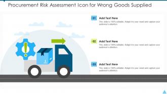 Procurement risk assessment icon for wrong goods supplied