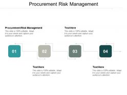 Procurement risk management ppt powerpoint presentation pictures designs cpb