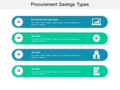 Procurement savings types ppt powerpoint presentation visual aids deck cpb
