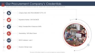 Procurement services provider our procurement companys credentials
