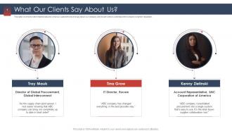 Procurement services provider what our clients say about us