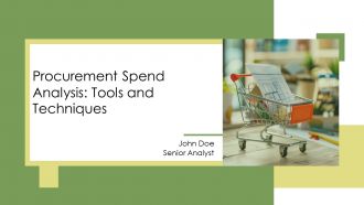 Procurement Spend Analysis Tools And Techniques PPT Summary AT
