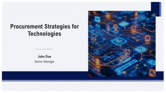 Procurement Strategies For Technologies PPT Guidelines AT