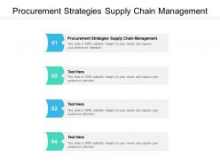 Procurement strategies supply chain management ppt powerpoint presentation model gridlines cpb