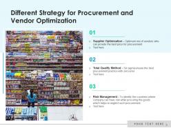 Procurement Strategy Development Optimization Document Organization Circular Arrow