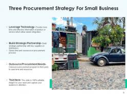 Procurement Strategy Development Optimization Document Organization Circular Arrow