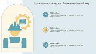 Procurement Strategy Icon For Construction Industry