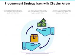 Procurement strategy icon with circular arrow