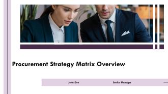 Procurement Strategy Matrix Overview PPT PowerPoint AT