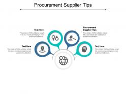 Procurement supplier tips ppt powerpoint presentation infographic template graphics cpb
